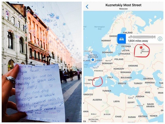 В Испании 4-летняя девочка бросила бутылку с посланием в море, а спустя время она получила ответ из Москвы (2 фото) В Испании 4-летняя девочка бросила бутылку с посланием в море, а спустя время она получила ответ из Москвы (2 фото)