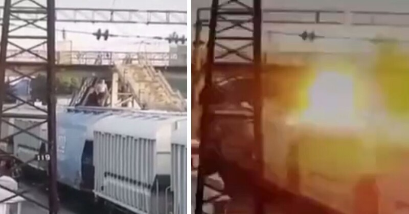 Очередной подросток после удара током упал замертво с крыши вагона (5 фото + 1 видео) Очередной подросток после удара током упал замертво с крыши вагона (5 фото + 1 видео)