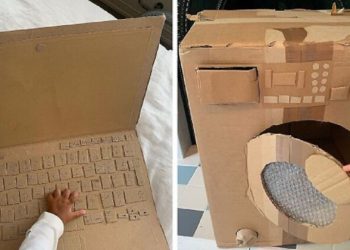 Мать учит детей жизни с помощью картонных коробок (35 фото)
