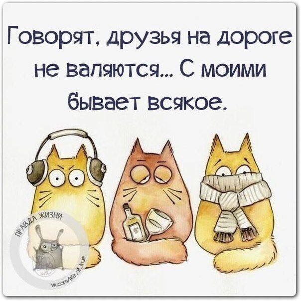 Говорят, друзья на дороге не валяются... С моими бывает всякое.