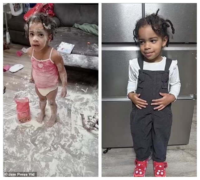 Я же только на минутку вышел! Отец трех дочерей упустил момент, когда они нашли пакет с мукой (8 фото + 1 видео)