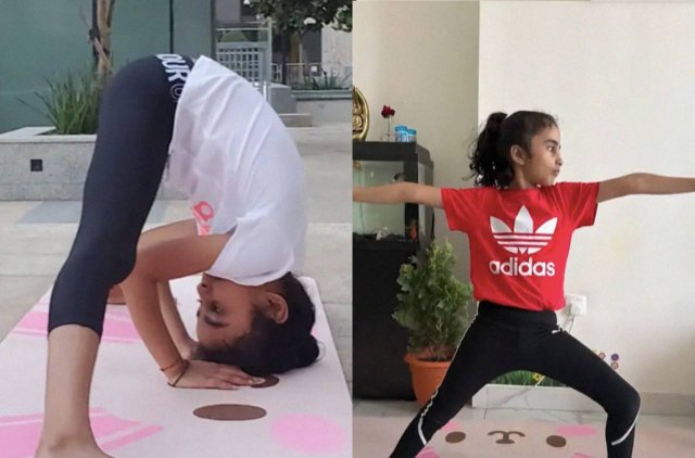 Семилетняя Праанви Гупта стала самым молодым инструктором по йоге в мире (5 фото)
