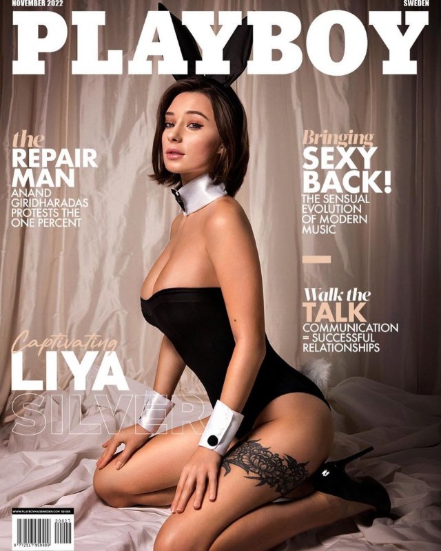 Звезда фильмов для взрослых Liya Silver снялась для обложки шведского Playboy (4 фото)