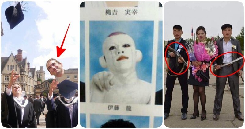 15 странных фотографий из выпускных альбомов, которые лучше никому и никогда не показывать (16 фото)