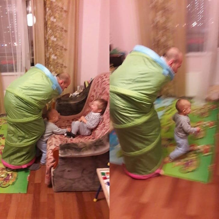 "Папа - это вам не мама!": 25 крутых отцов, которые играючи справляются с воспитанием детей (24 фото + 2 видео)