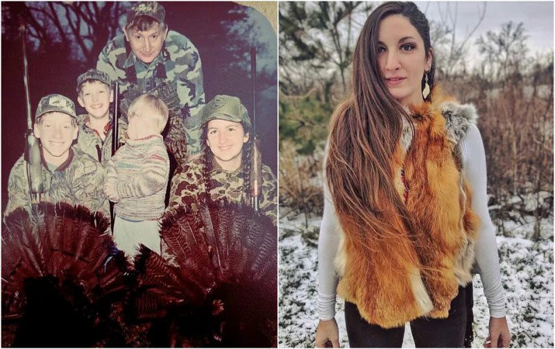 Любительница охоты с луком берет с собой маленькую дочь (14 фото)