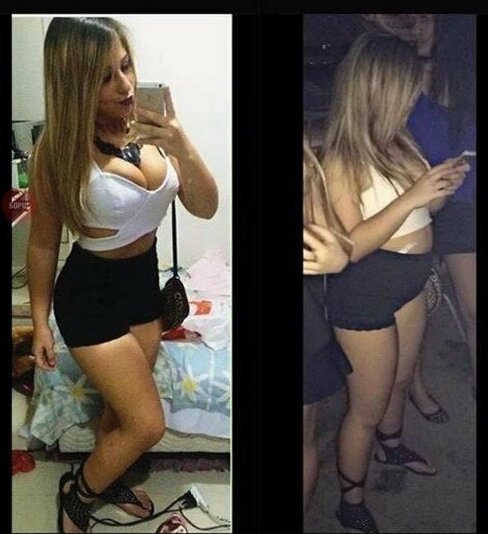 Разоблачение века. Фото девушек в Instagram и реальной жизни (21 фото)