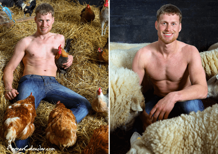 На радость девушкам: ирландские фермеры вместе с животным снялись для нового календаря (13 фото)