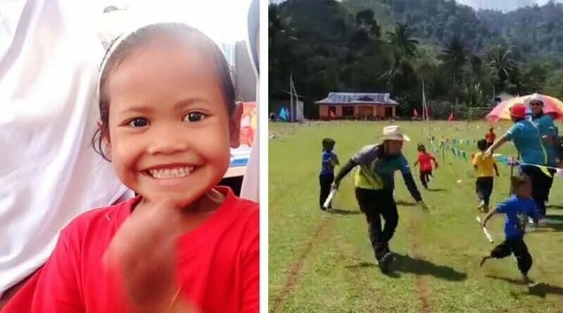 Во время эстафеты школьница не поняла, что от неё хотят и побежала в противоположном направлении (3 фото + 1 видео)