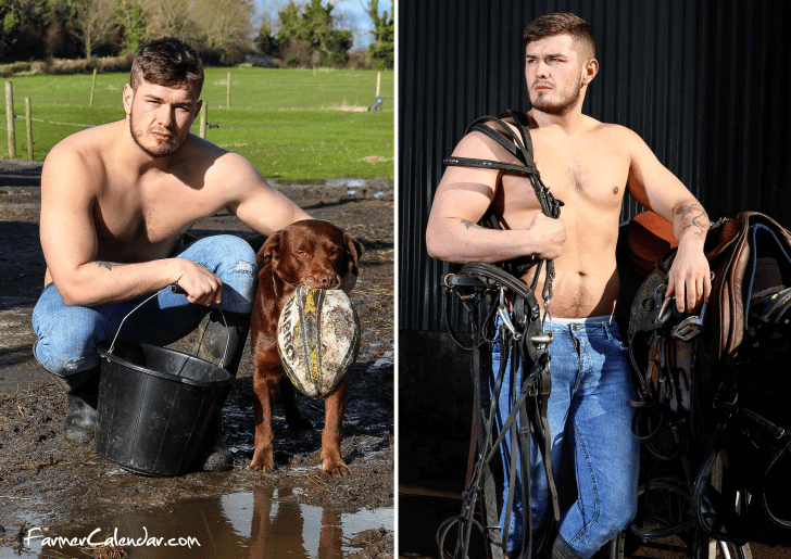 На радость девушкам: ирландские фермеры вместе с животным снялись для нового календаря (13 фото)