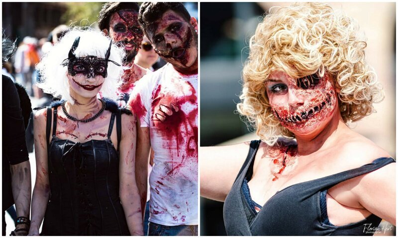 Парад живых мертвецов: в Страсбурге прошло масштабное шествие зомби (49 фото)