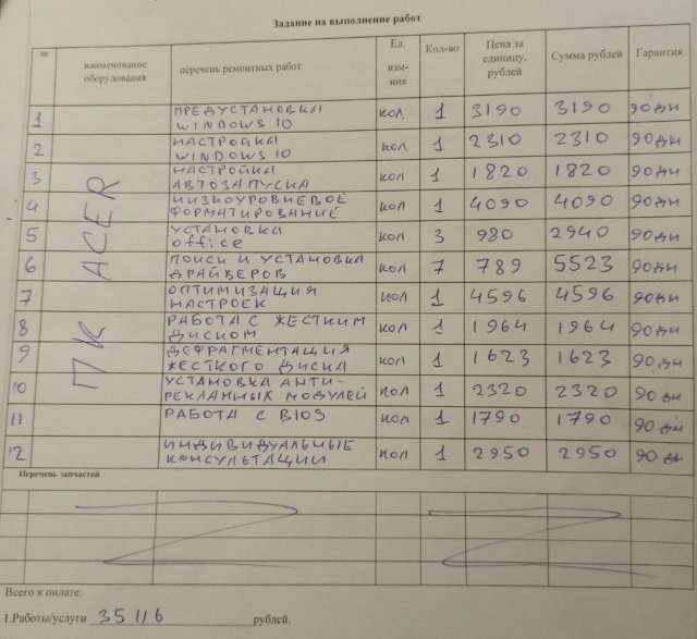 Невероятные расценки компьютерного мастера из Твери